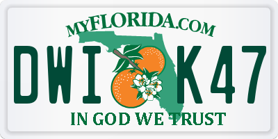 FL license plate DWIK47