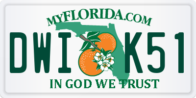 FL license plate DWIK51