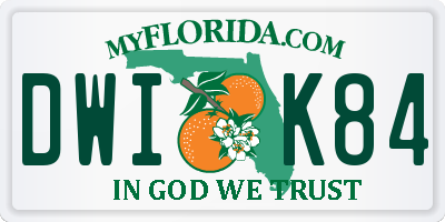 FL license plate DWIK84