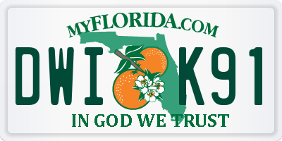 FL license plate DWIK91