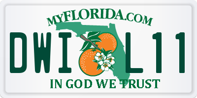 FL license plate DWIL11