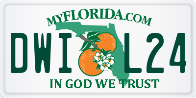 FL license plate DWIL24