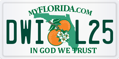 FL license plate DWIL25