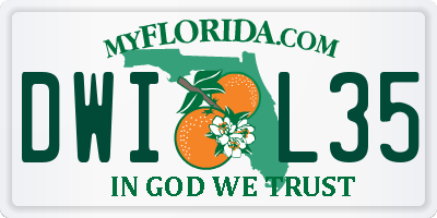 FL license plate DWIL35