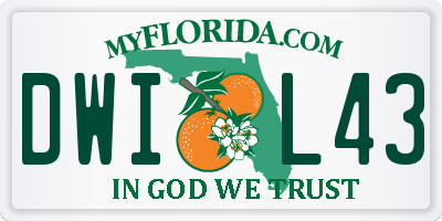 FL license plate DWIL43