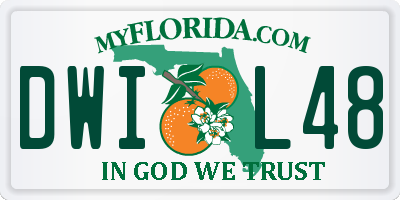 FL license plate DWIL48