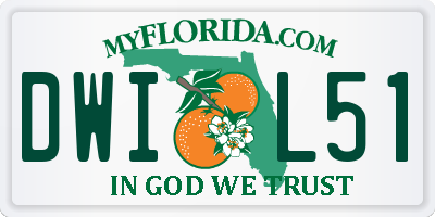 FL license plate DWIL51