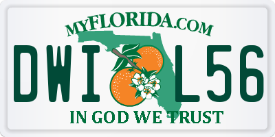 FL license plate DWIL56