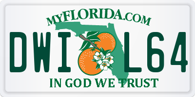 FL license plate DWIL64