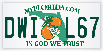 FL license plate DWIL67