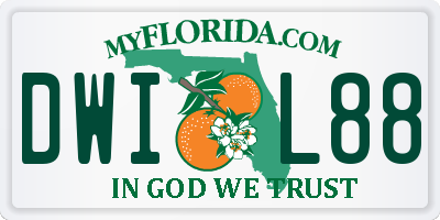 FL license plate DWIL88