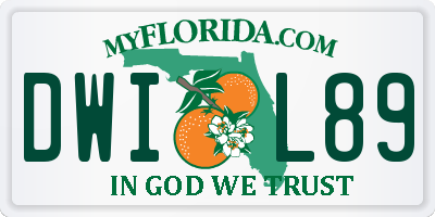 FL license plate DWIL89