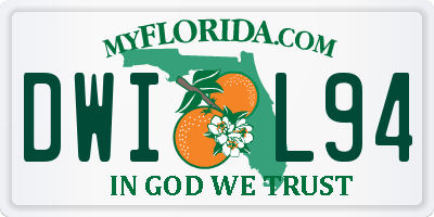 FL license plate DWIL94