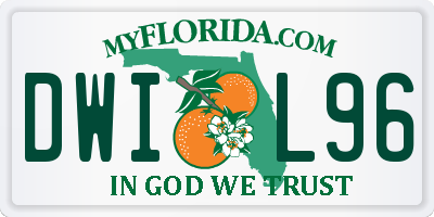 FL license plate DWIL96