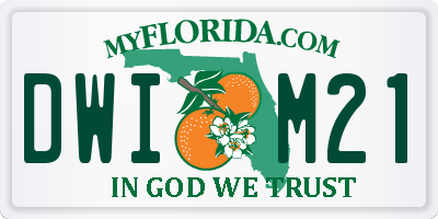 FL license plate DWIM21