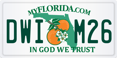 FL license plate DWIM26