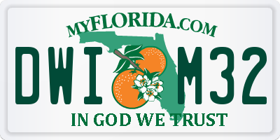 FL license plate DWIM32