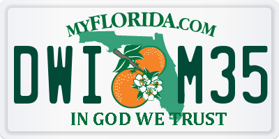 FL license plate DWIM35