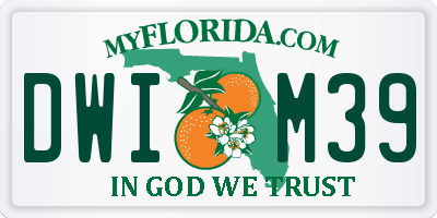FL license plate DWIM39