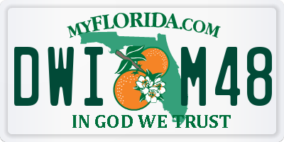 FL license plate DWIM48