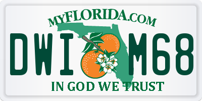 FL license plate DWIM68