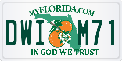 FL license plate DWIM71