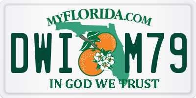 FL license plate DWIM79