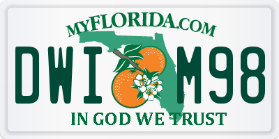 FL license plate DWIM98