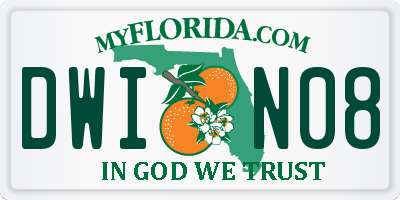 FL license plate DWIN08