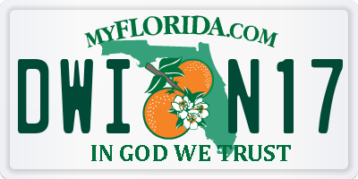 FL license plate DWIN17
