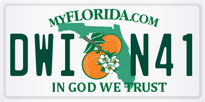 FL license plate DWIN41