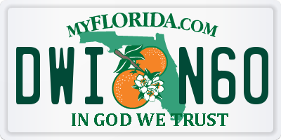 FL license plate DWIN60