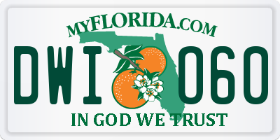 FL license plate DWIO60
