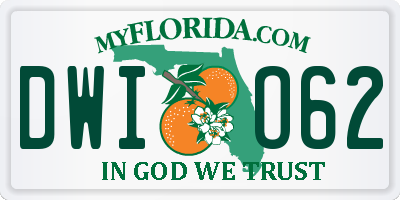FL license plate DWIO62