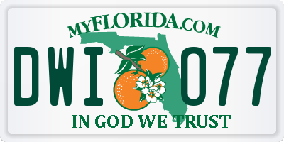 FL license plate DWIO77
