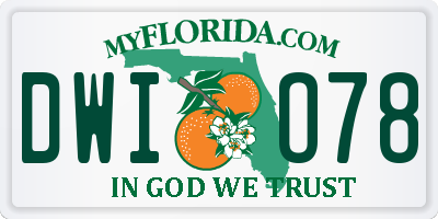 FL license plate DWIO78