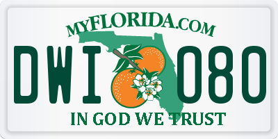 FL license plate DWIO80