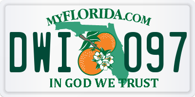FL license plate DWIO97
