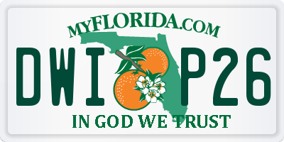 FL license plate DWIP26
