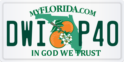 FL license plate DWIP40