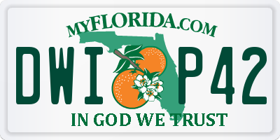 FL license plate DWIP42