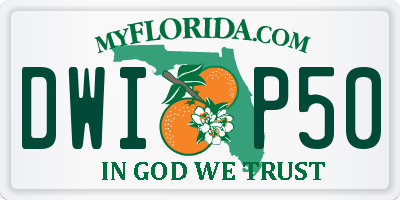 FL license plate DWIP50