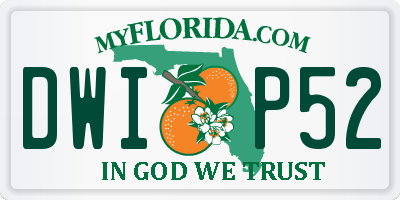 FL license plate DWIP52