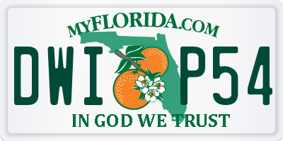 FL license plate DWIP54