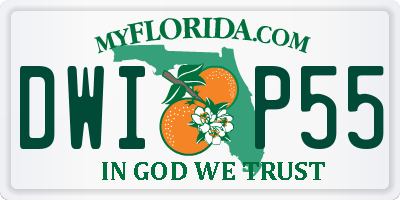 FL license plate DWIP55