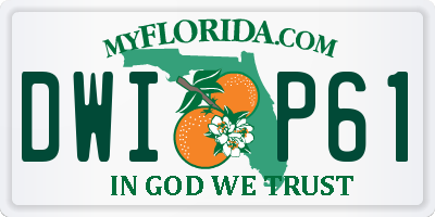 FL license plate DWIP61