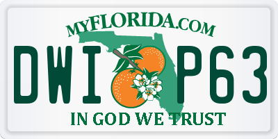 FL license plate DWIP63
