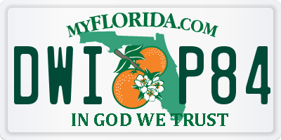 FL license plate DWIP84
