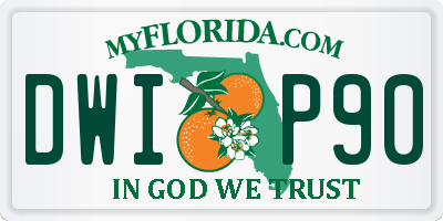 FL license plate DWIP90