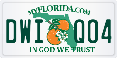 FL license plate DWIQ04